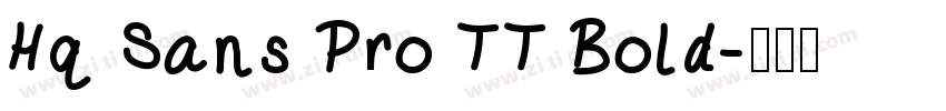 Hq Sans Pro TT Bold字体转换